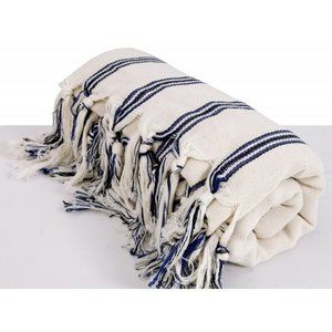 Cotton Peshtemal Traditional Turkish Bath or Beach Towel with Vertical Stripes